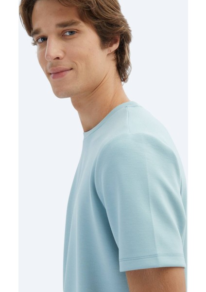 Mint Düz Bisiklet Yaka T-Shirt fırsatları