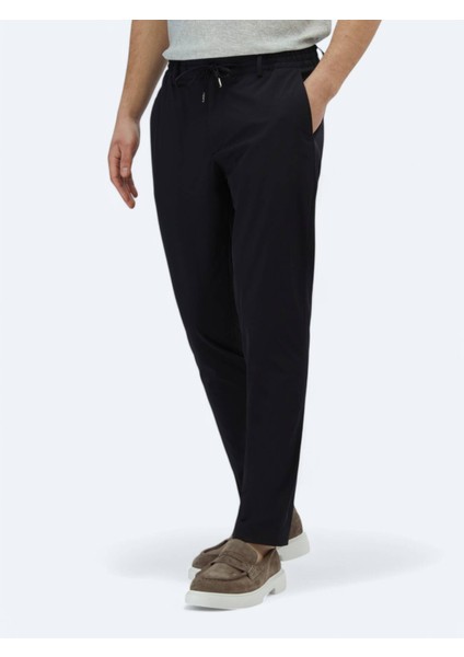 Lacivert Düz Dokuma Casual Pantolon