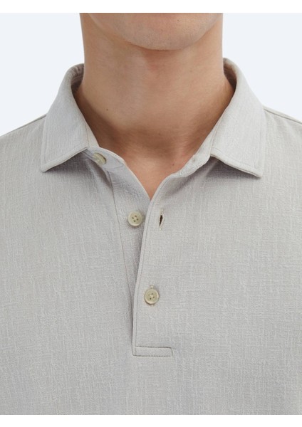 Bej Jakarlı Polo Yaka T-Shirt indirimleri