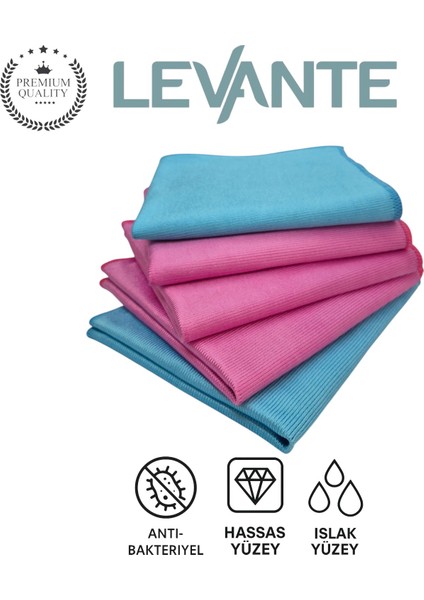 Premium Mikrofiber Cam Bezi 5’li Set – 40X40 cm | Ekstra Kalın | Tüy Bırakmaz modelleri
