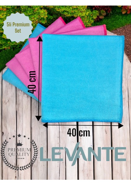 Premium Mikrofiber Cam Bezi 5’li Set – 40X40 cm | Ekstra Kalın | Tüy Bırakmaz indirimleri