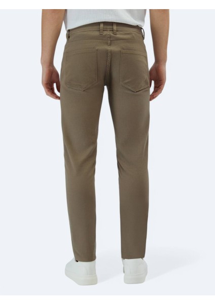 Fındık Düz Dokuma Slim Fit Casual Pamuk Karışımlı Pantolon fırsatları