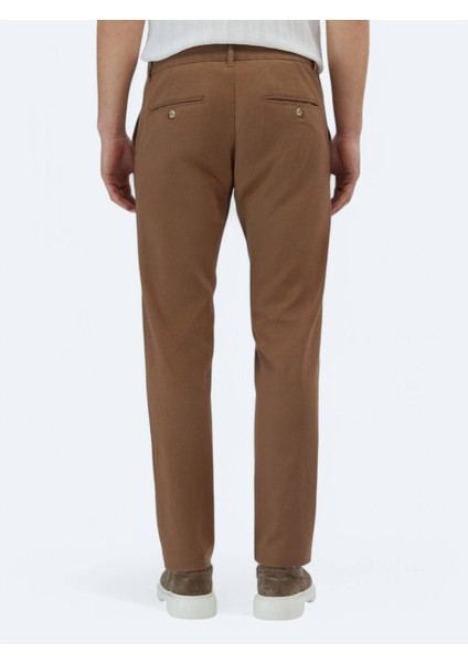 Açık Kahve Düz Dokuma Regular Fit Casual Pamuk Karışımlı Pantolon fırsatları