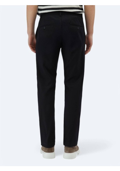 Siyah Düz Dokuma Regular Fit Casual Pamuk Karışımlı Pantolon fırsatları