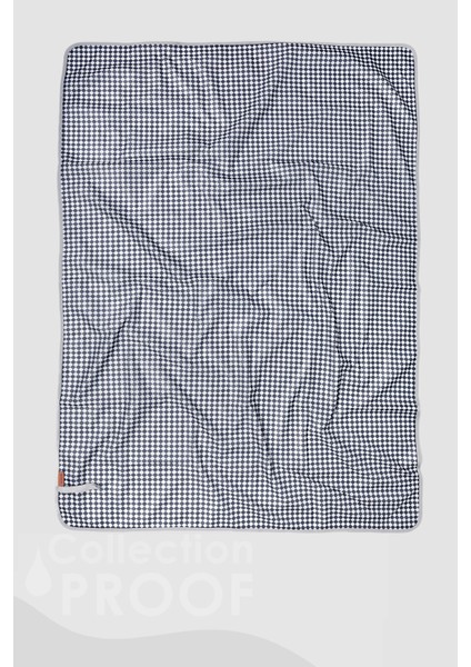 Proof Sıvı Geçirmez 100x140 cm Bebek Çocuk Oyun Etkinlik Aktivite Beslenme Örtüsü Dama Denim