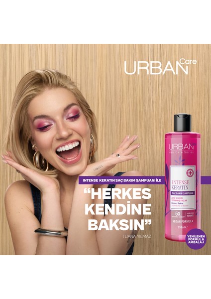 Intense Keratin Yoğun Hasar Onarıcı Saç Bakım Şampuanı Vegan 350 ml x3 modelleri