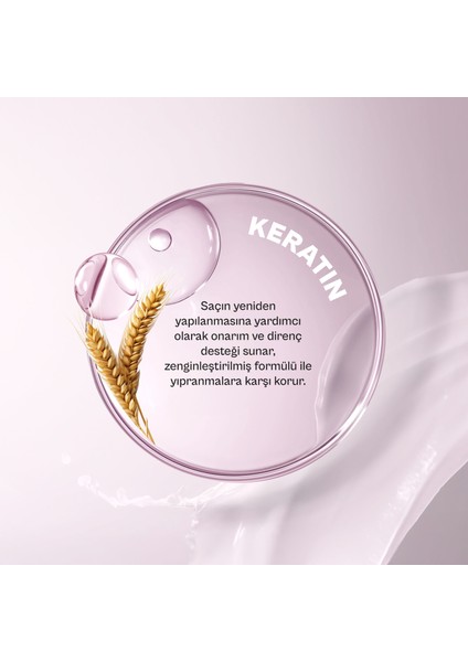 Intense Keratin Yoğun Hasar Onarıcı Saç Bakım Şampuanı Vegan 350 ml x3