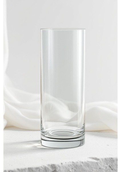 10 cm x 40 cm El Işçiliği Silindir Cam Vazo, Akvaryum , Dekor , Sürahi , Dekoratif, Saksı