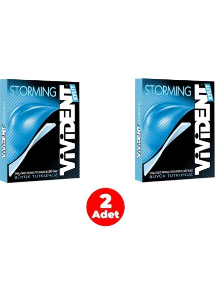 Storming Damla Sakızı Aromalı Şekersiz-Tatlandırıcılı Şerit Sakız 33G (2 Adet)