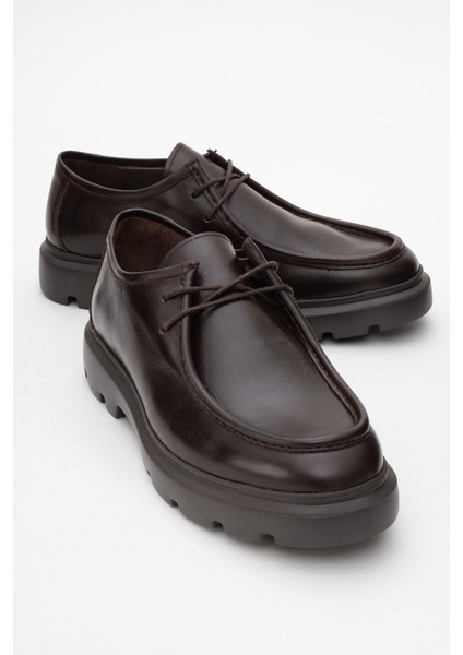 Erkek Kalın Taban Comfort Ayakkabı Deri Cr 2646 Kahverengi fiyatları