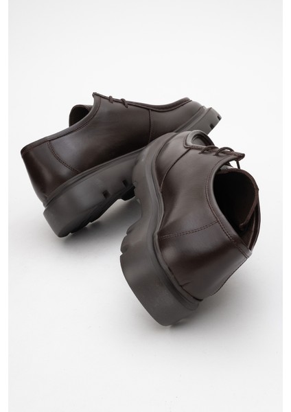 Erkek Kalın Taban Comfort Ayakkabı Deri Cr 2646 Kahverengi fırsatları