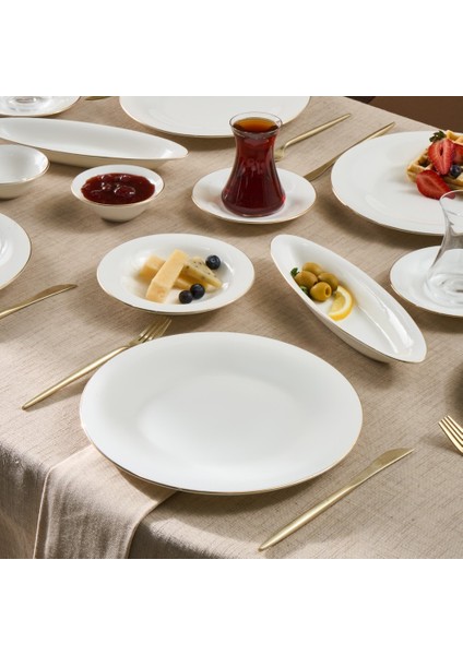 Fine Pearl Fame 26 Parça 6 Kişilik Kahvaltı Takımı Gold