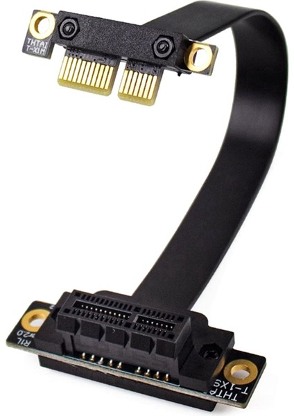 Pcı-E 1x Genişletici Adaptörü Pcı-Express 3.0 Erkek - Dişi Yükseltici Kablo Pcıe Genişletme 90 Derece 15CM (Yurt Dışından)