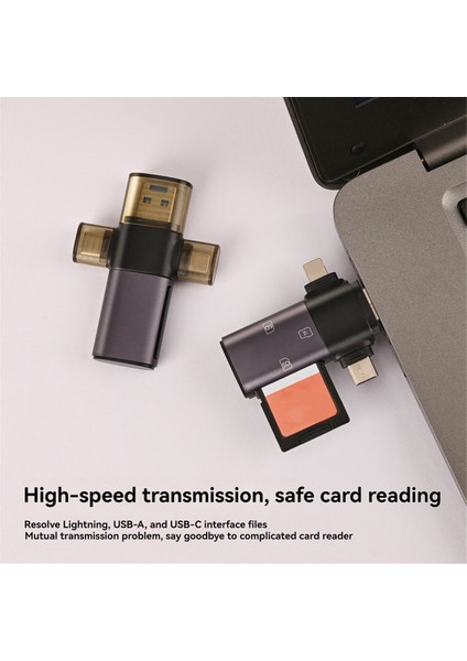 Usb-C+Usb3.0+Port Sd Kart Okuyucu Otg Adaptörü Bellek Android Pc Sdxc,sdhc,sd Için (Yurt Dışından)