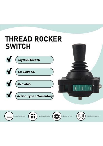 Joystick Anahtarı Ac 240V 5A 4no 4nc Anlık 2,5mm Sabitleme Dişi (Yurt Dışından)