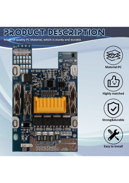 BL1830 BL1840 BL1850 BL1860 18V Li-Ion Pil Pcb Şarj Koruma Devre Kartı Plakası Için Yedek (Yurt Dışından)