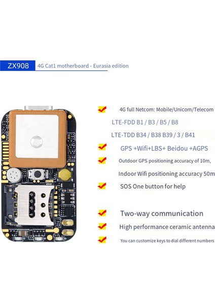 4g Anakart Gps Konum Belirleme Modülü Çözüm Çipi Wıfı Baz Istasyonu Kişisel Evcil Hayvan Araç Pcba Konumlandırma (Yurt Dışından) modelleri