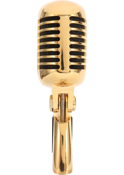 Profesyonel Kablolu Vintage Klasik Mikrofon Dinamik Vokal Mikrofonu Canlı Performans Karaoke Için (Altın) (Yurt Dışından)
