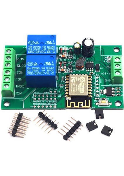 5V/8-80V Güç Kaynağı ESP8266WIFI Çift Kanallı Röle Modülü (Yurt Dışından)