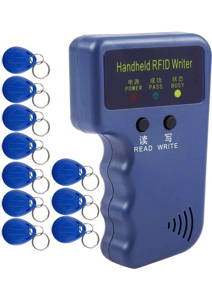 Elde Taşınabilir 125KHZ Rfıd Okuyucu Yazıcı Kopyalayıcı Fotokopi Makinesi, Yükseltme Kimlik Kartı Klonlayıcı Programlayıcı, 10 Adet Yeniden Yazılabilir Kartla (Yurt Dışından)