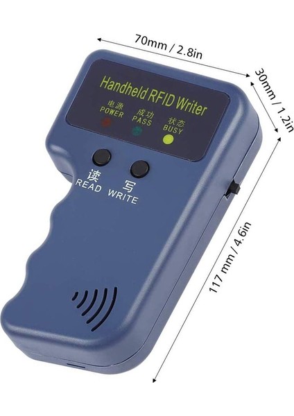 Elde Taşınabilir 125KHZ Rfıd Okuyucu Yazıcı Kopyalayıcı Fotokopi Makinesi, Yükseltme Kimlik Kartı Klonlayıcı Programlayıcı, 10 Adet Yeniden Yazılabilir Kartla (Yurt Dışından) fiyatları