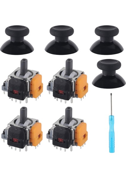 Joystick Yedekleri, 4 Paket Hall Etkisi 3D Analog Sensör Modülü Kontrol Cihazı (Yurt Dışından)