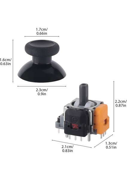 Joystick Yedekleri, 4 Paket Hall Etkisi 3D Analog Sensör Modülü Kontrol Cihazı (Yurt Dışından)