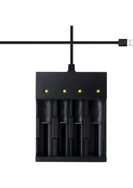 4bay Akıllı 18650 Pil Şarj Cihazı, 3.7VOLT Li-Ion El Fenerleri Far Şarj Edilebilir Pilleri Için Evrensel Şarj Cihazı (Yurt Dışından)