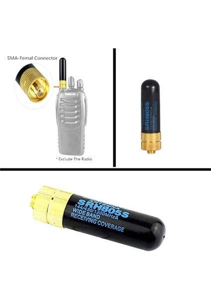 Walkie Talkie Anteni SRH-805S Çift Bant 5cm Başparmak Çok Işlevli Ultra Kısa Küçük (Yurt Dışından)