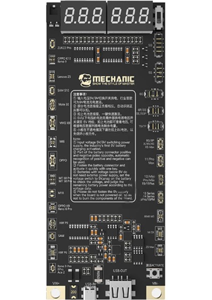 Mechanıc F918 Pil Aktivasyon Algılama Kartı 15 Pro Max Android Tek Tıkla Hızlı Şarj (Yurt Dışından)