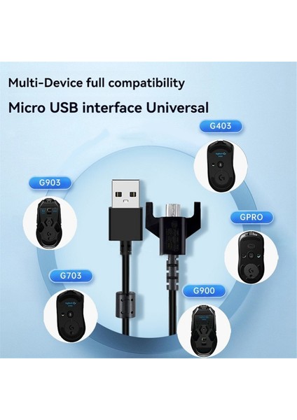 GPRO/GPW/G900 G403 G703 Oyun Faresi Şarj Cihazı Için Yedek USB Şarj Kablosu Veri Oyunu (Yurt Dışından)