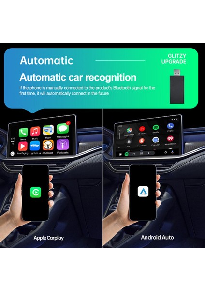 2'si 1 Arada Kablosuz Carplay Adaptörü Android Auto Aı Kutusu Araba Radyosu Için Carpay'e Bağlandı (Yurt Dışından)
