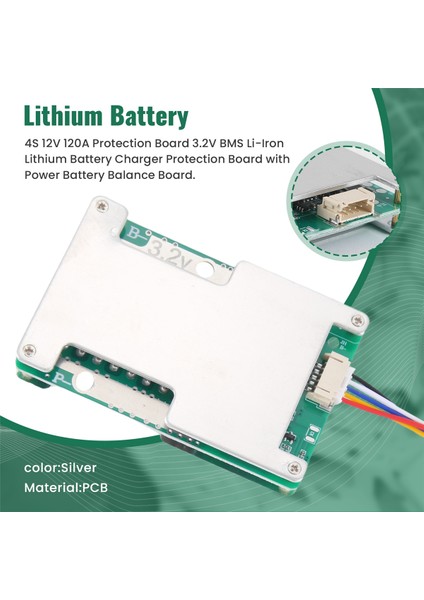 4s 12V 120A Koruma Kartı 3.2V Li-Iron Lityum Pil Şarj Cihazı Güç Dengesi ile (Yurt Dışından)