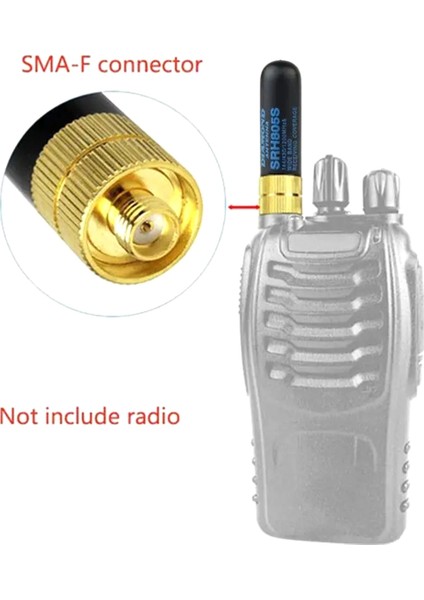 Walkie Talkie Anteni SRH-805S Çift Bant 5cm Başparmak Çok Işlevli Ultra Kısa Küçük (Yurt Dışından)