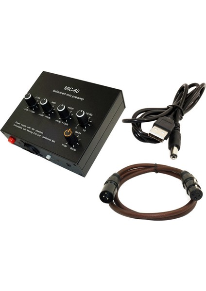 Dengeli Dinamik Mikrofon Amplifikatörü Müzik Ses Mıc-60 48V Phantom Power Xlr Kablo (Yurt Dışından)