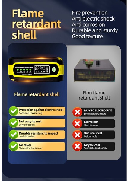 12V/10A 24V/5A Araba Akü Şarj Cihazı Otomatik Akıllı Nabız Onarım Bakım Cihazı Motosiklet Ab Fişi (Yurt Dışından)