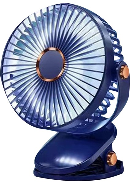 6 Inç Klipsli Fan Tak-Çıkar USB Şarj Edilebilir Güçlü Rüzgar Gücü Mini Sessiz Taşınabilir Masaüstü Ofis Fanı, Mavi (Yurt Dışından)