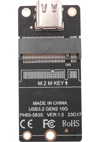 M.2 - Type-C SSD Muhafaza Adaptörü M2 Nvme HDD Ara Kartı JMS583 Çip 10GBPS Desteği 2230 2242 2260 (Yurt Dışından)