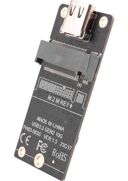 M.2 - Type-C SSD Muhafaza Adaptörü M2 Nvme HDD Ara Kartı JMS583 Çip 10GBPS Desteği 2230 2242 2260 (Yurt Dışından)