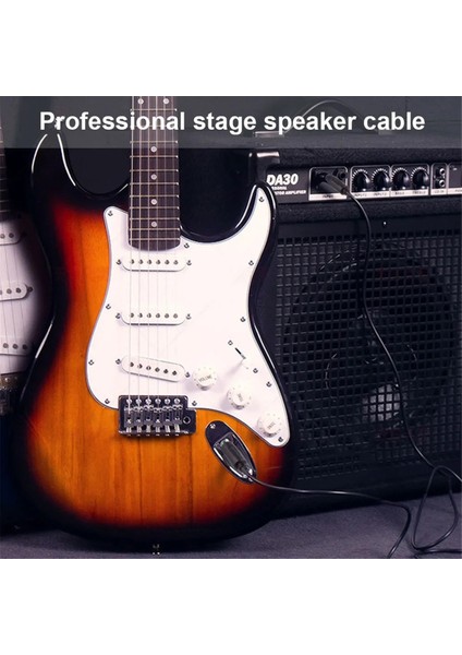 6.5mm Jack Ses Kablosu Pvc 6.35 Erkek - Aux Gitar Mikseri Amfi Bas 6.35MM, 0.5 Metre (Yurt Dışından) fırsatları