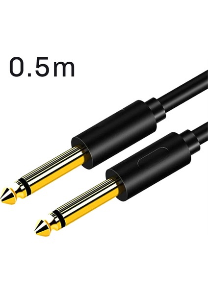 6.5mm Jack Ses Kablosu Pvc 6.35 Erkek - Aux Gitar Mikseri Amfi Bas 6.35MM, 0.5 Metre (Yurt Dışından) indirimleri