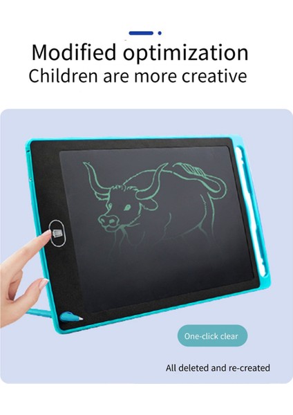 12 Inç LCD Yazı Tahtası Çizim Renkli Grafiti Çocuklar Öğrenciler Oyuncaklar Noel Doğum Günü Hediyesi Mavi (Yurt Dışından) indirimleri