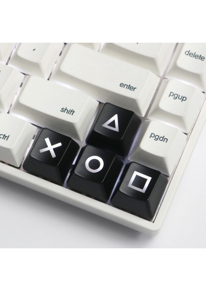 Tuş Başlığı Yukarı Aşağı, Mekanik Klavye Pbt Tuş Başlığı Düğme Tuşu Wasd Boya Alt Teknoloji R4 R3 R2 R1-Siyah (Yurt Dışından)