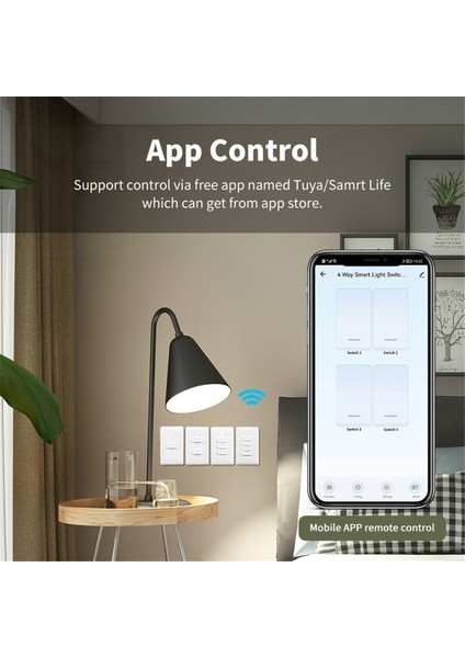 Zigbee Akıllı Işık Duvar Anahtarı Basmalı Düğme Kesici Tuya Nötr Yok ve Alexa Için Abd ile (A) (Yurt Dışından)