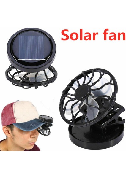 1 Adet Taşınabilir Mini Güneş Enerjili Fan Klipsi Tırmanma Soğutma Kampları Vahşi Doğa Yaz Elde Tutulan Şapka Şapka (Yurt Dışından)