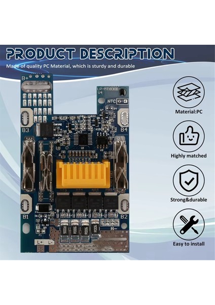 BL1830 BL1840 BL1850 BL1860 18V Li-Ion Pil Pcb Şarj Koruma Devre Kartı Plakaları Için Yedek (Yurt Dışından)