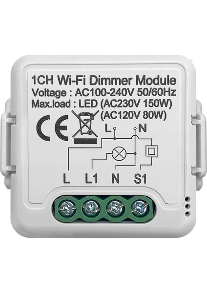 Tuya Wifi Akıllı Dimmer Anahtar Modülü 10A 2 Yönlü Kontrol Desteği 1 Çete Ev Alexa Life Uygulaması ile Uyumlu (Yurt Dışından)