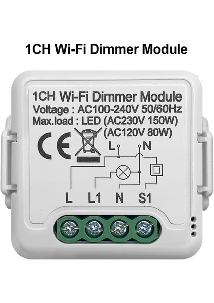 Tuya Wifi Akıllı Dimmer Anahtar Modülü 10A 2 Yönlü Kontrol Desteği 1 Çete Ev Alexa Life Uygulaması ile Uyumlu (Yurt Dışından)