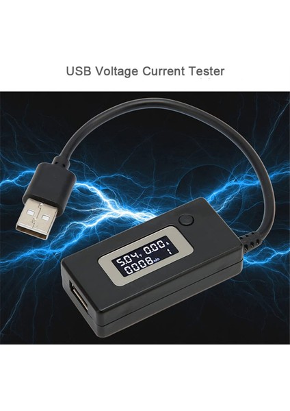 USB Voltaj/amper Güç Ölçer Test Cihazı Multimetre Dijital 2.0 Çok Fonksiyonlu Elektrik Kapasitesi. (Yurt Dışından)