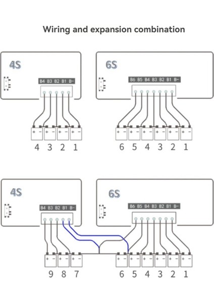 Ekolayzer Kartı 6s Modülü Li-Fepo4 LI-TI2O4 6A Yüksek Akım Li-Ion Pil Aktif 6S6A (Yurt Dışından)